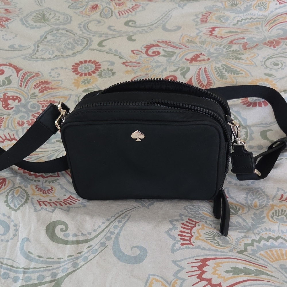 Kate Spade Nylon Black Crossbody Camera Bag